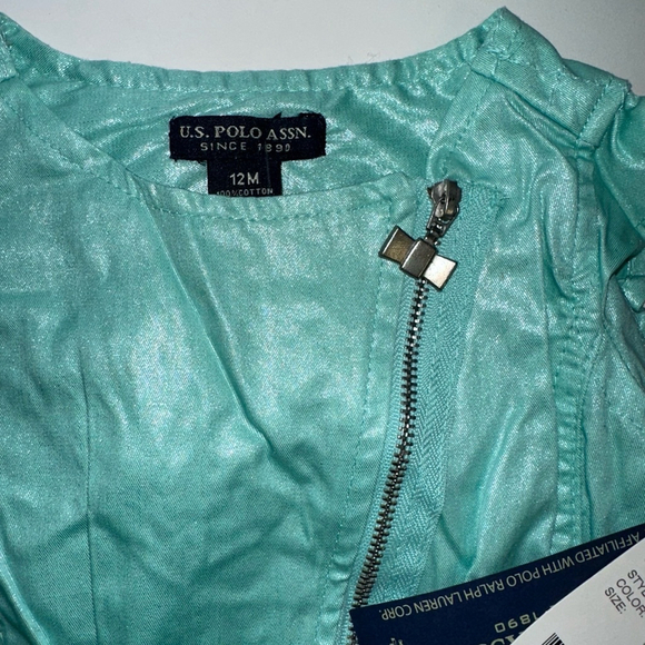 Lot of 3 baby girl clothing items 12 months NEW U.S. Polo Calvin Klein Garanimal - Picture 9 of 16